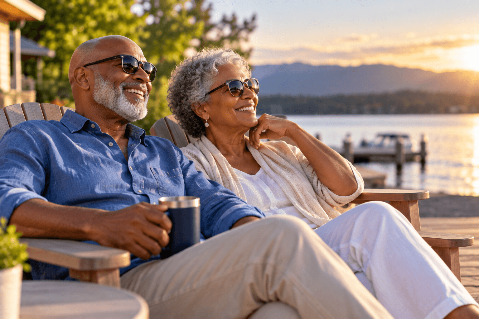Retirement income planning discussion with organized documents